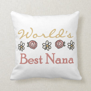 Daisies and Roses Best Nana Gifts Cushion
