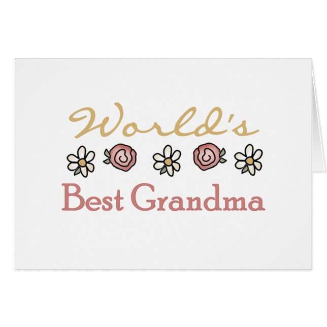 Daisies and Roses World Best Grandma (Front Horizontal)