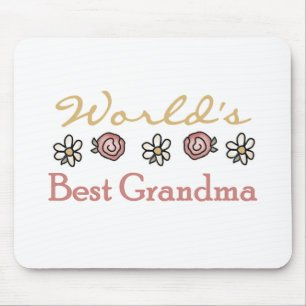 Daisies and Roses World Best Grandma Mouse Mat