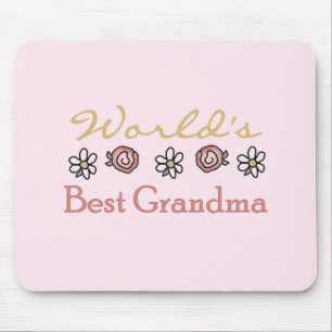 Daisies and Roses World Best Grandma Mouse Mat