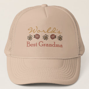 Daisies and Roses World Best Grandma Trucker Hat