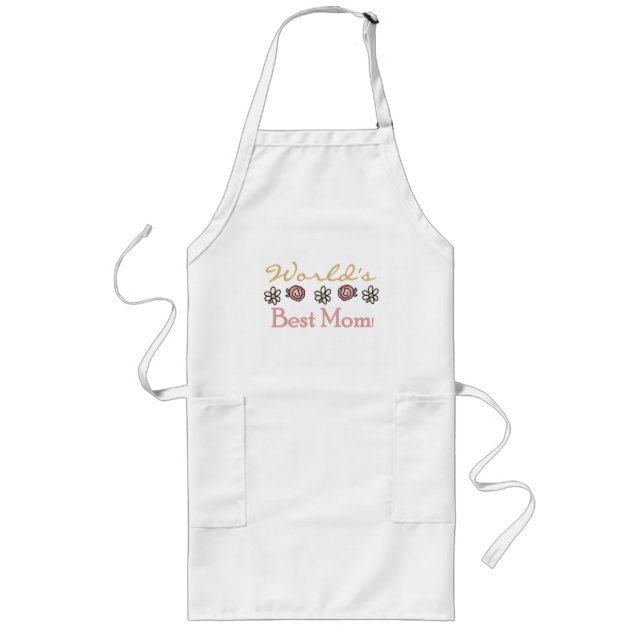 Daisies and Roses World's Best Mum Long Apron (Front)