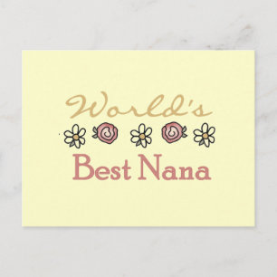 Daisies and Roses World's Best Nana Tshirts Postcard