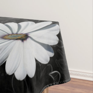 Daisies and shades of grey tablecloth