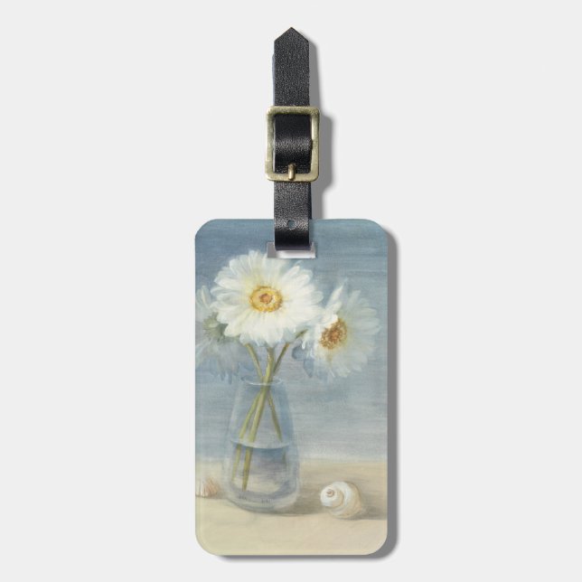 Daisies and Shells Luggage Tag (Front Vertical)