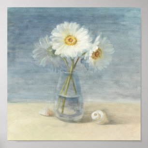 Daisies and Shells Poster