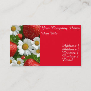 Daisies and Strawberries Business Card