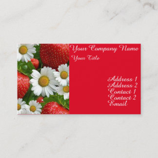 Daisies and Strawberries Business Card
