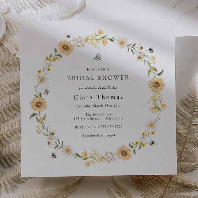 Daisies and Sunflowers Bridal Shower Invitation (Creator Uploaded)