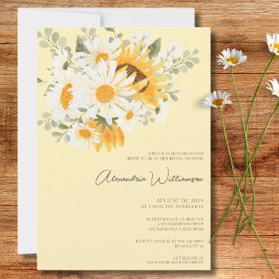 Daisies and Sunflowers Bridal Shower  Invitation