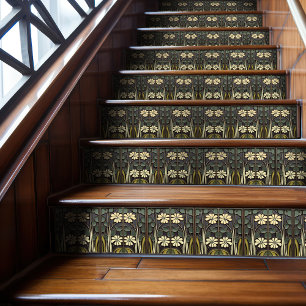 Daisies Art Deco Floral Wall Decor Art Nouveau Tile