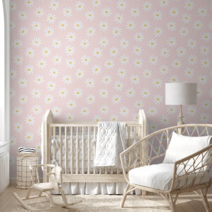 Daisies Baby Nursery Wallpaper
