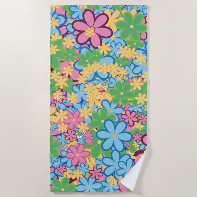 Daisies Beach Towel (Front)