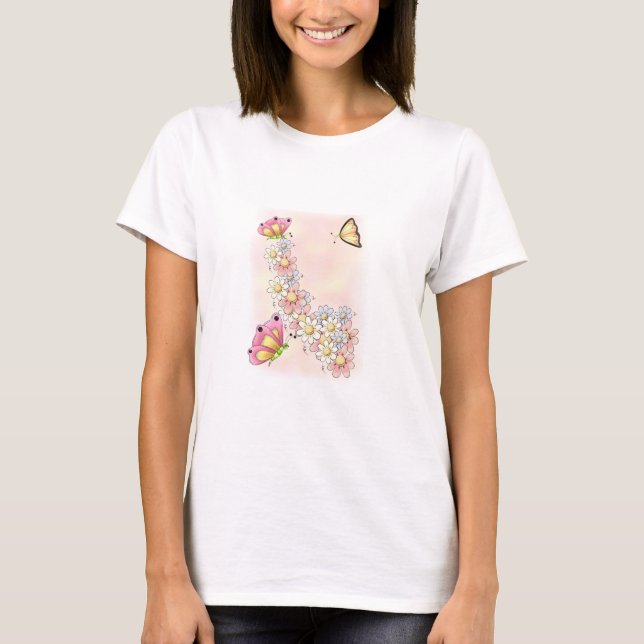 Daisies & Butterflies for Spring T-Shirt (Front)