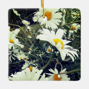 Daisies Ceramic Ornament