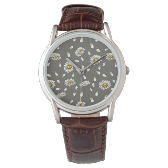 Daisies chic pattern watch (Front)