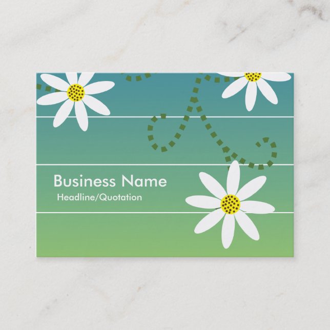 Daisies Chubby Business Cards (Front)