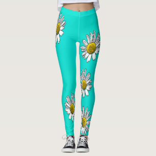 Daisies drawn leggings