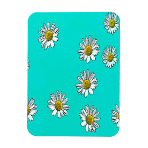 Daisies drawn magnet