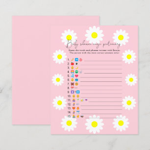 Daisies - Emoji picture game baby shower