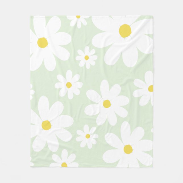 Daisies  fleece blanket (Front)