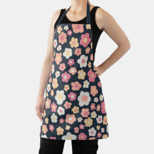 Daisies Floral Spring Easter Unique Pastel Bold Apron