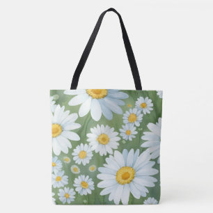 Daisies Floral Tote Bag