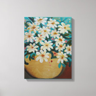 Daisies flower arrangement canvas print
