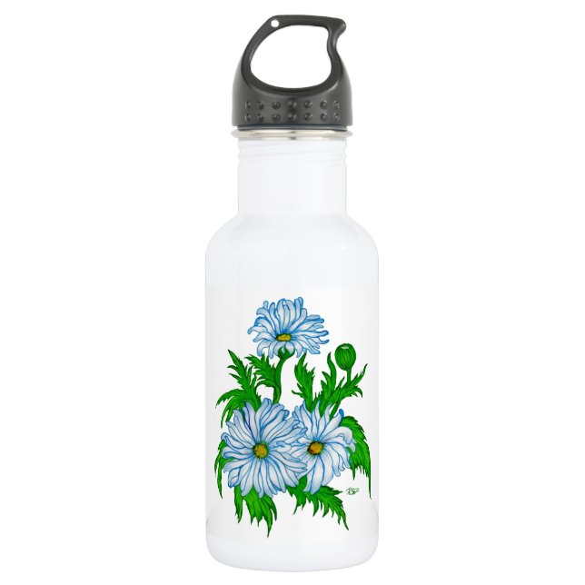 Daisies flowers 532 ml water bottle (Front)