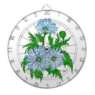 Daisies flowers dartboard
