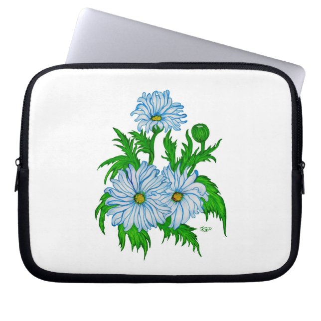 Daisies Flowers Laptop Sleeve (Front)