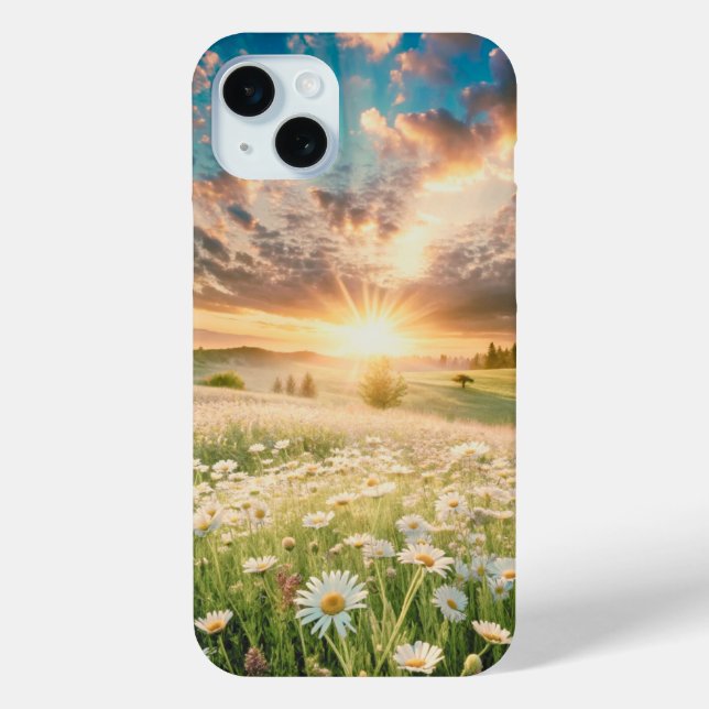 Daisies Flowers Meadow Sunrise Case-Mate iPhone Case (Back)