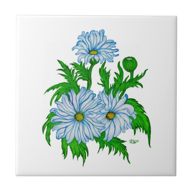 Daisies flowers tile (Front)