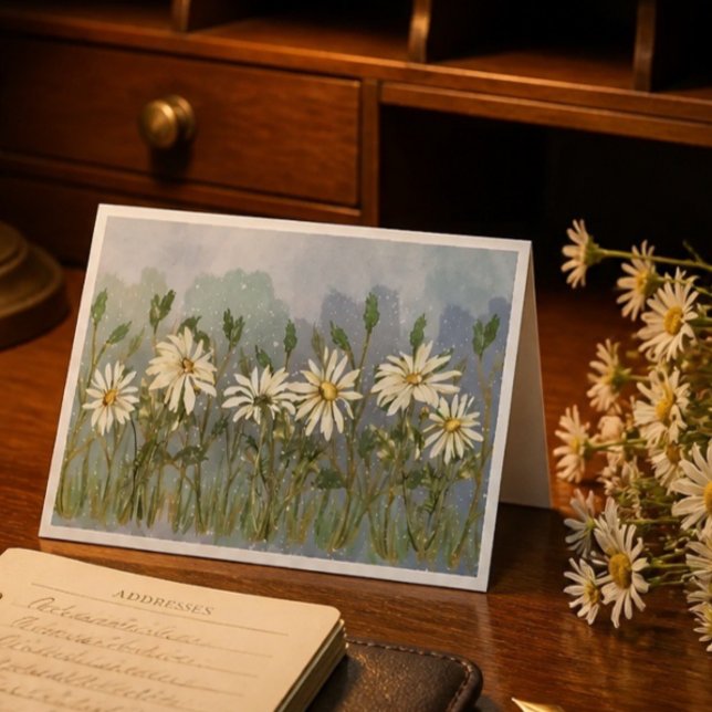 Daisies Folded Note Card (Creator Uploaded)