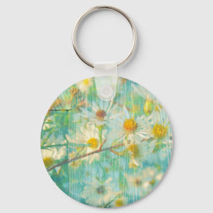 Daisies Grunge Key Ring