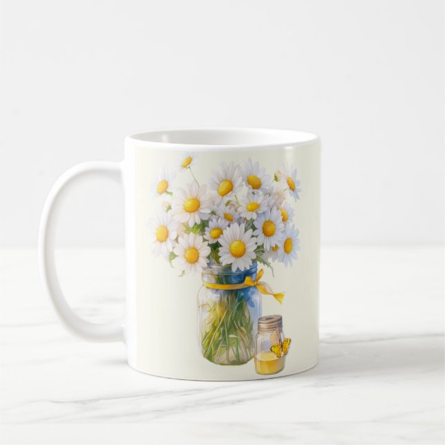 Daisies & Honey For You Coffee Mug (Left)
