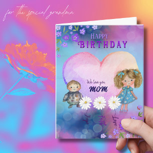 Daisies, Hope Faith Love Mom's Birthday Card