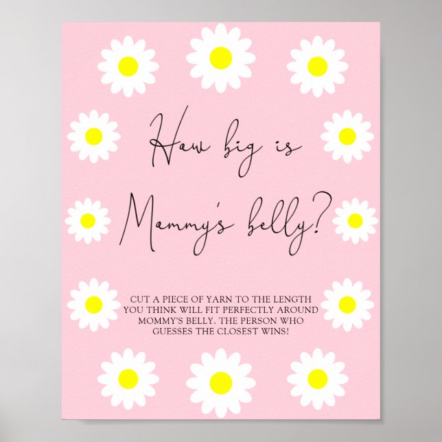 Daisies - How big is mummy's belly game Poster (Front)