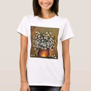 Daisies In A Copper Coloured Vase T-Shirt