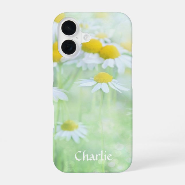 Daisies in a Field iPhone 16 Case (Back)