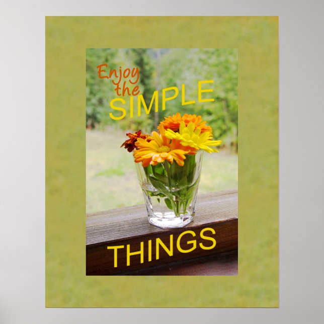 Daisies In Glass Photograph Poster (Front)