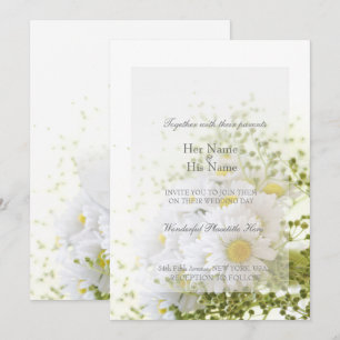 Daisies in Love- Editable Wedding Bouquet Invitation