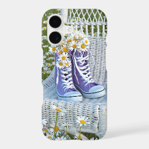 Daisies in purple sneakers