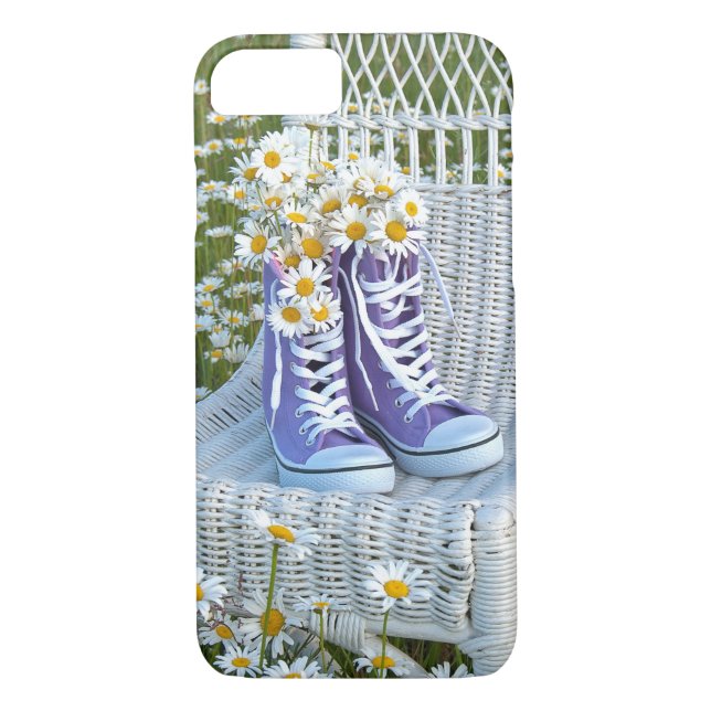 Daisies in purple sneakers Case-Mate iPhone case (Back)