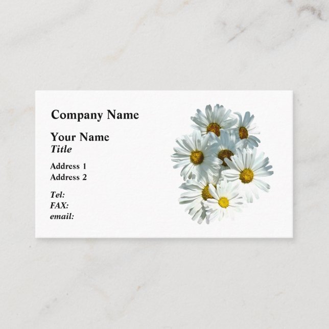 Daisies in Sunshine II Business Card (Front)
