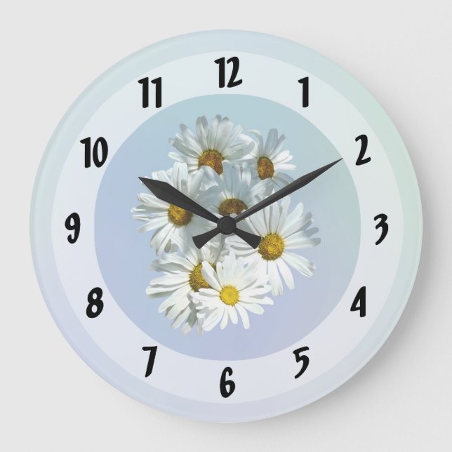 Daisies in Sunshine II Large Clock (Front)