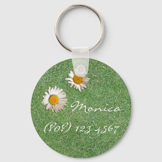 Daisies in the Grass Key Ring (Front)