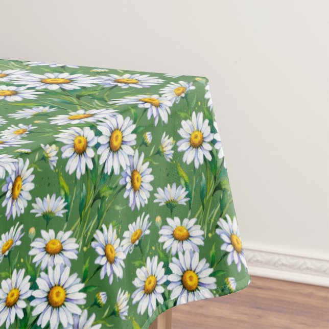 Daisies in the meadow. Watercolours.  Tablecloth (Creator Uploaded)
