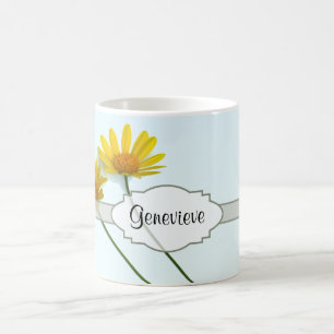 Daisies in the Sky Nametag Coffee Mug