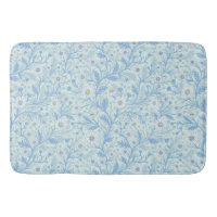 Daisies in white and blue on sea glass
